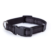 Nobleza obojok nylonový reflexný 1,5 x 25 - 40 cm čierny